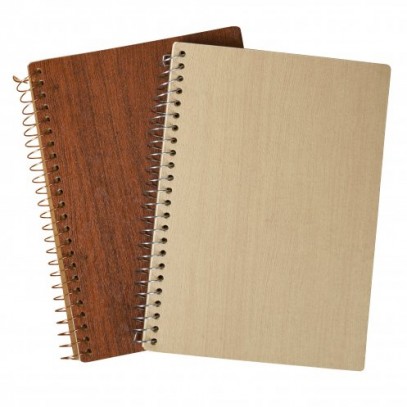 CAHIER SPIRALE A5 COUVERTURE RIGIDE WOODNOT