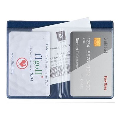 Porte-cartes bancaires soudé avec pochette pour facturettes