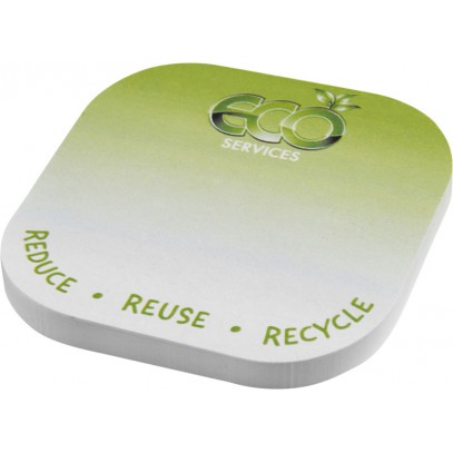 BLOC REPOSITIONNABLE RECYCLE STICKY-MATE® CARREE AVEC COINS ARRONDIS 