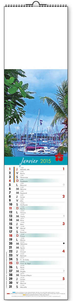 Calendrier illustré 12 feuillets