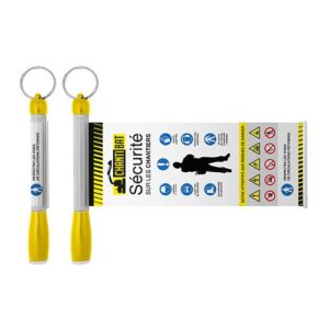 PORTE CLES LAMPE AVEC BANNIERE