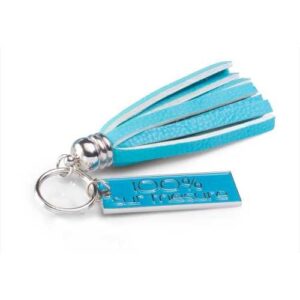 PORTE CLES POMPON SIMILI CUIR