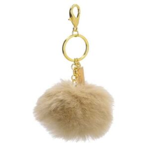 PORTE CLES POMPON IMITATION FOURRURE
