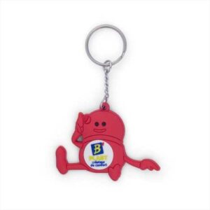 PORTE CLES PVC SOUPLE AVEC JETON METAL