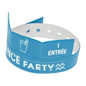 BRACELET PVC VINYLE AVEC COUPONS DETACHABLES