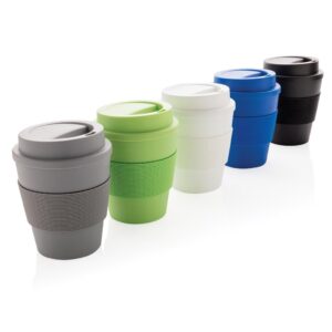MUG 350ML EN PP RECYCLABLE AVEC COUVERCLE