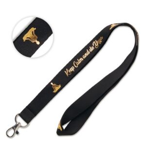 TOUR DE COU POLYESTER FIN AVEC MOTIF EN FEUILLE METALLIQUE