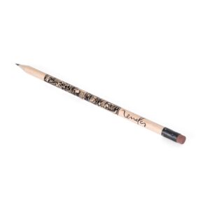 CRAYON ECO 17.6 CM ROND TETE GOMME VERNIS INCOLORE
