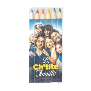 SET ECO 6 CRAYONS COULEUR QUADRI 8.7 CM