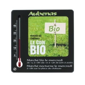 THERMOMETRE CARRE EN MATIERE RECYCLEE