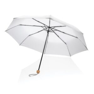 MINI PARAPLUIE 20.5'' RPET 190T POIGNEE BAMBOU IMPACT AWARE™
