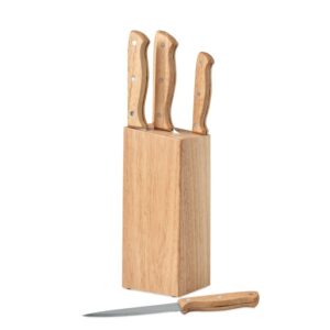 ENSEMBLE DE 5 COUTEAUX EN BOIS GOURMET