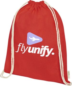 SAC A DOS AVEC CORDON EN COTON ORGANIQUE ORISSA 140GR GOTS