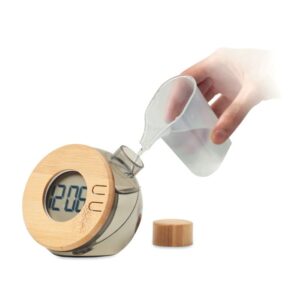 HORLOGE LCD EN BAMBOU A EAU DROPPY LUX
