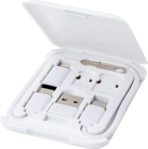 CABLE DE RECHARGE MODULAIRE EN PLASTIQUE RECYCLE AVEC SUPPORT DE TELEPHONE SAVVY