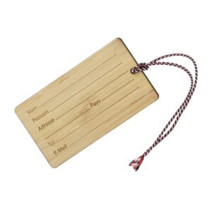 ETIQUETTE A BAGAGE EN BAMBOU