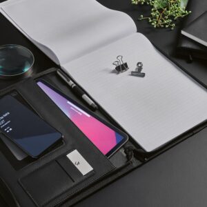 CONFERENCIER A5 EN PU RECYCLE AVEC FERMETURE ECLAIR ORWELL