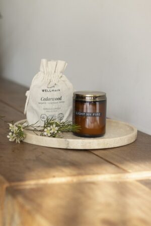 BOUGIE PARFUMEE WELLMARK PARFUM BOIS DE CEDRE