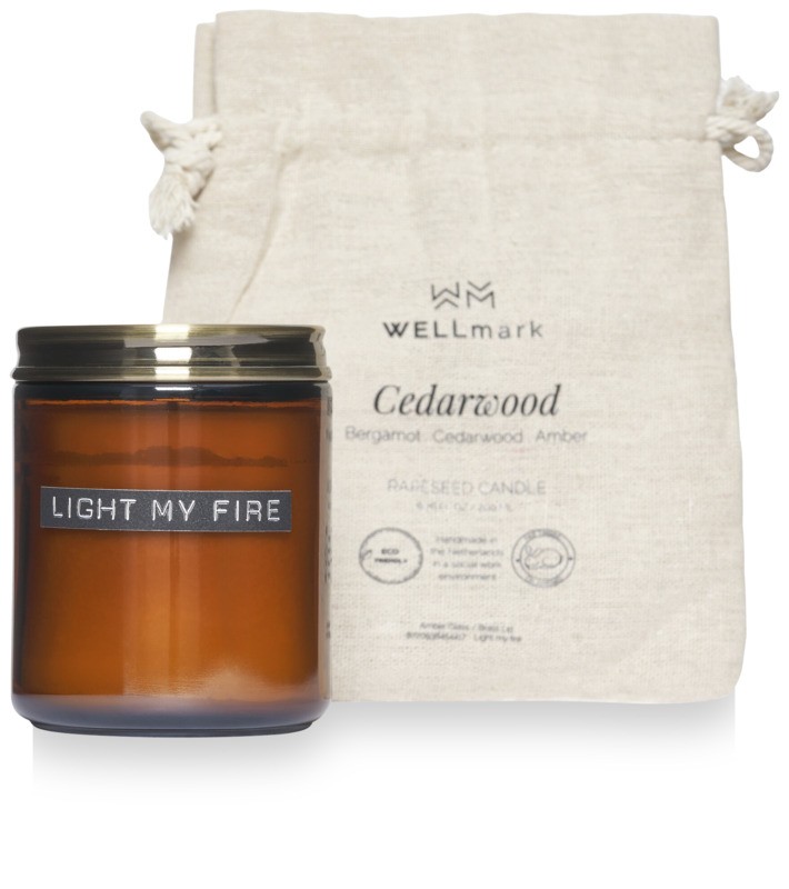 BOUGIE PARFUMEE WELLMARK PARFUM BOIS DE CEDRE