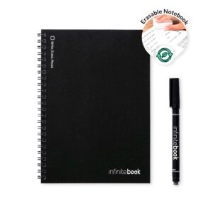 INFINITEBOOK AVEC COUVERTURE SOUPLE ET 15 PAGES LIGNEES POUR TABLEAU BLANC LINED A5