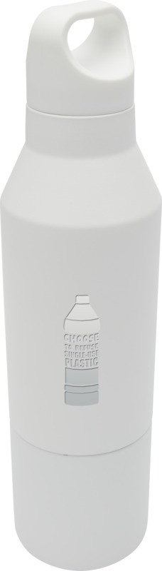 BOUTEILLE 300ML ISOTHERME ODESSY EN ACIER INOXYDABLE RECYCLE RCS AVEC GOBELET