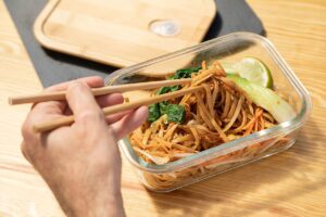 BENTO EN VERRE AVEC COUVERCLE EN BAMBOU IWAKI BALADEO