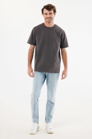 T-SHIRT LOURD 220GR UNISEXE EN COTON RECYCLE IQONIK NIKKO