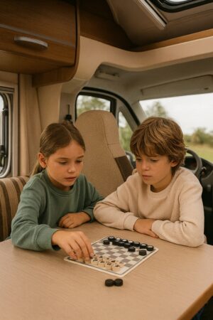 JEU D'ECHECS ET DE DAMES EN BOIS HANK